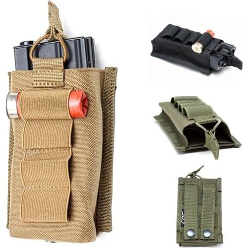 CQC Molle System 4 Rounds 12GA Shell Holder AR15 M4 Single Magazine Pouch Hunting Shot Gun Tactical Ammo Carrier Mag Pouch