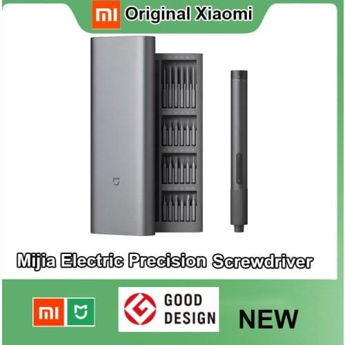 New Xiaomi Mijia Electric Precision Screwdriver Kit 2 Gear Torque 24 S2 Bits Type-C Rechargeable Magnetic Aluminum Case