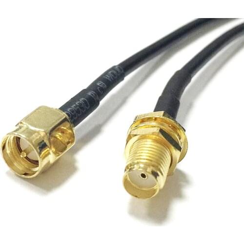 New Modem Extension Cable SMA Male Plug Switch SMA Female Jack nut RF Pigtail Connector RG174 Cable 20CM 8inch Fast Ship