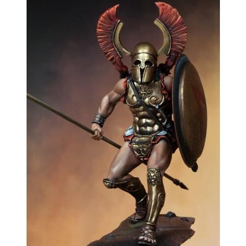 New Unassembled 1/24 75mm ancient Spartan Knight 75mm figure Resin Kit DIY Toys Unpainted kits