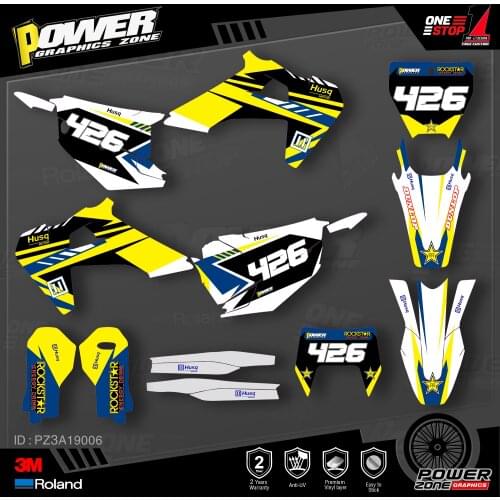 PowerZone Custom Team Graphics Decals 3M Stickers Kit For Husqvarna Decal 2019-N TC FC TX FX FS 2020-N TE FE 125-450CC 06