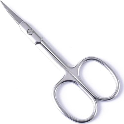 Professional Nail Scissor Manicure for Nails Eyebrow Nose Eyelash Cuticle Scissors Curved Pedicure Makeup Tools
