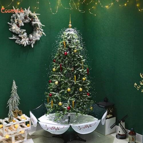 Cosmask Snow Christmas Tree with Music Simulation Snow Scene Christmas Decoration Decoration Decoration Children Holiday Gift