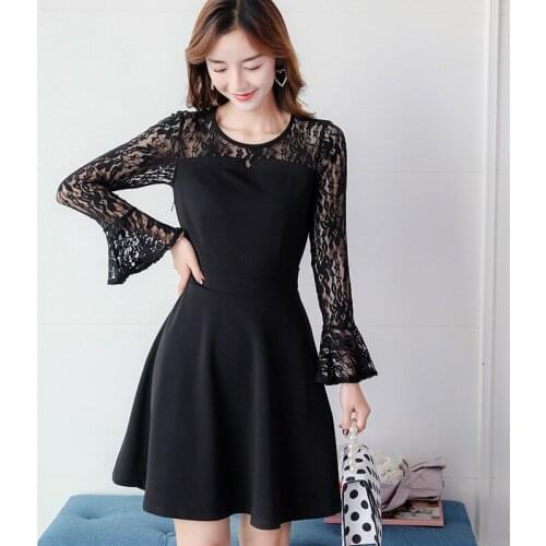 S-2xl Spring Lace Sexy Mini Dress For Women 2020 Autumn Long Sleeve Casual Dress Women Elegant Slim Party Dresses Women