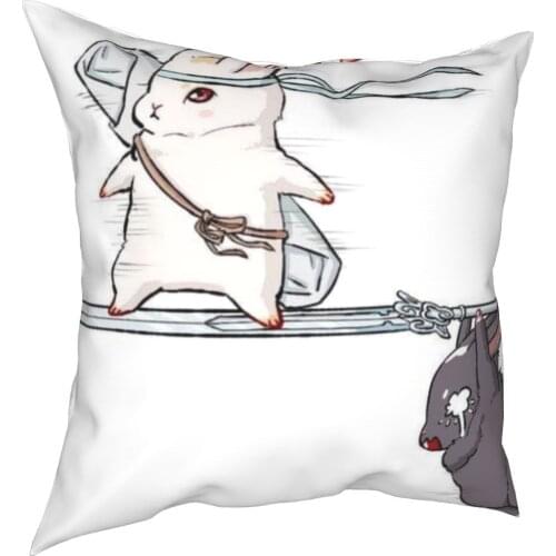 Lovely pet rabbit printed pillow case animal linen pillow case residential culture home decoration pillow case