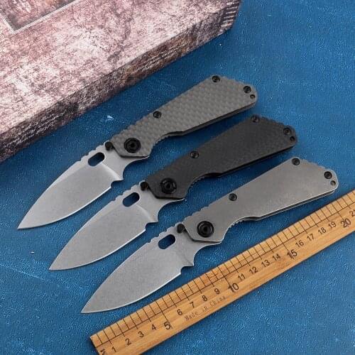 SMF folding knife D2 blade TC4 titanium alloy handle outdoor tactical defense hunting camping EDC tool knife