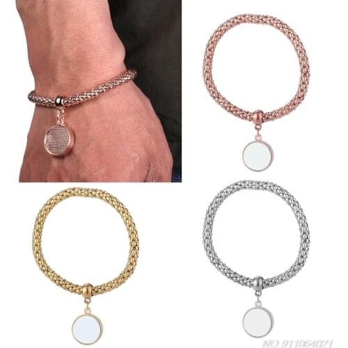 Sublimation Blank Bracelets Christmas Ornaments Pendants Sublimation Alloy Heat Transfer for DIY ID Name Tags M19 21 Wholesales