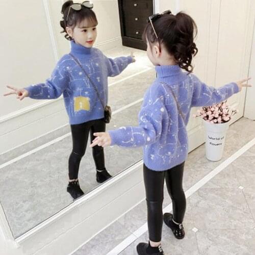 Kids Girl Sweater knitting Pullover Baby Winter Tops warm teenage girls Sweaters Autumn Boy Girl winter Sweater Pull