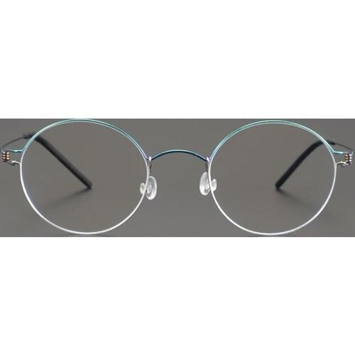 Ultralight Pure Titanium glasses frame men Vintage round Designer optical eyeglasses Myopia reading women prescription eyewear