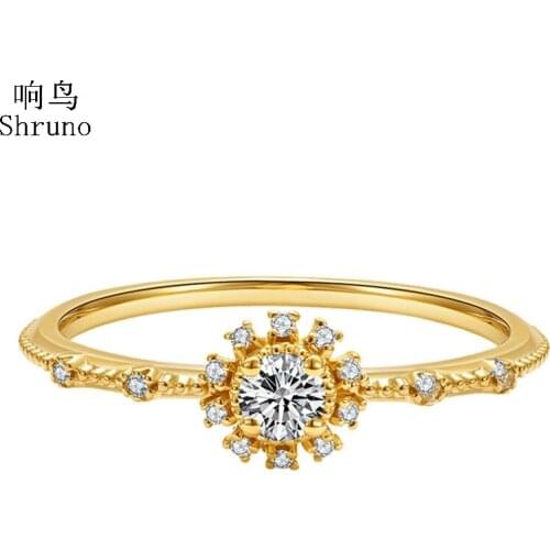 VVS/DEF 3MM Moissanite Ring Solid 10k 14k Yellow Gold Lab Grown Moissanite Diamond Women Fine Jewelry Engagement Wedding Ring
