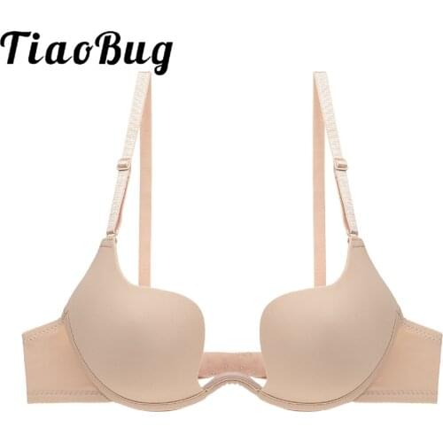 Womens Ladies Lingerie Push Up Padded Bra Underwear Adjustable Shoulder Straps Hook-and-Eye Closure Hot Brassiere Underwear