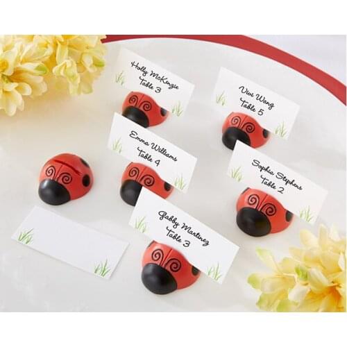 100pcs/Lot Wedding decoration and supplies Ladybug Place Card/Photo Holder Baby Party Decoration Favors FREE SHIPPING
