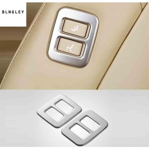 2pcs/lot Car sticker stainless steel Backrest adjustment panle decoration cover for 2015-2019 Toyota Alphard
