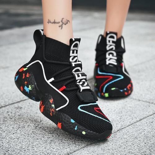 2020 Women Sock Shoes Fashion Casual Designer Ladies Breathable High Top Platform Sneakers Zapatillas Blancas Deportivas Mujer