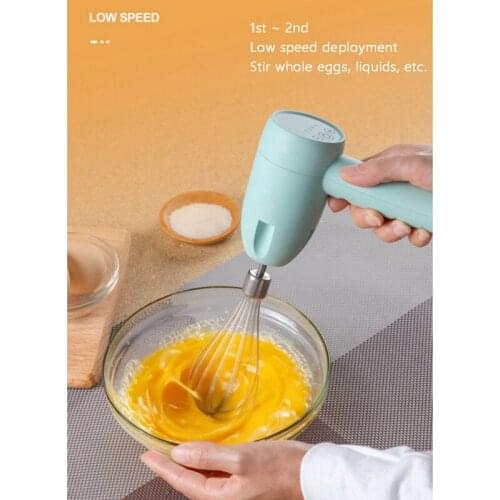 3-In-1 Wireless Electric Whisk Handheld Charging Butter Egg White Baking Tools Household Garlic Minced Meat Mixer