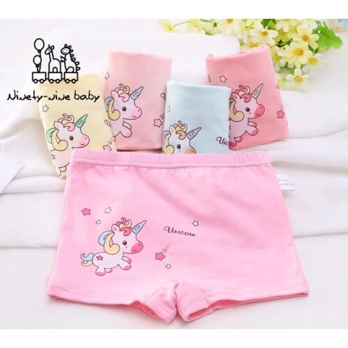 5 Pcs/lot Kids Panties Girls Boxer Briefs Female Child Underwear Baby Girl Cotton Lovely Animal Design Panties Children Clothing