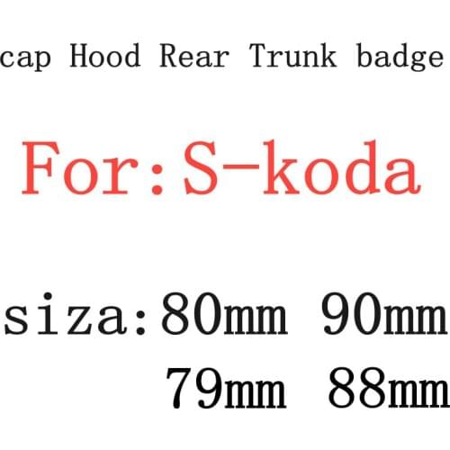80 90 79 88mm Car Styling Middle Front Grille Rear Trunk Emblem Replacement Logo Sticker for Octavia Superb Fabia Rapid Kodiaq