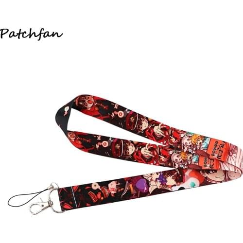 AD707 Patchfan Cartoon Ghost Lanyard Keychain Lanyards for keys Badge ID Mobile Phone Rope Neck Straps Accessory Gifts