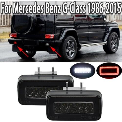 K-Car Red/Smoked Rear Bumper LED Lights Led Fog, Backup/Reverse Lights For G Class G Wagon W463 G350 G500 G63 G65