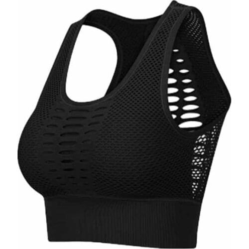 Seamless Lori Back Mesh Breathable Sports Underwear Womens Fast Drying Shockproof Gathered Yoga Running Fitness Bra