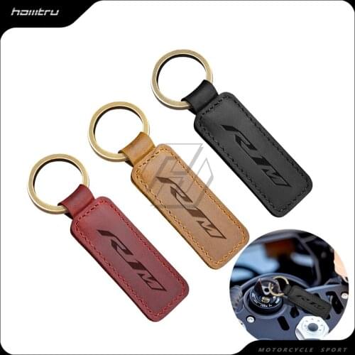 Motorcycle Keychain Motocross Cowhide Key Ring Fits for Yamaha YZF-R1M R1M Key