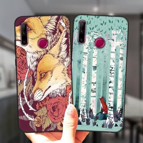 For Huawei Honor 20 Lite 30 10i 20i 30i 9X 8X 10X Mate 10 20 Lite Pro Case Birches The Wish Kitsune Fox Deer Yokai Soft Cover