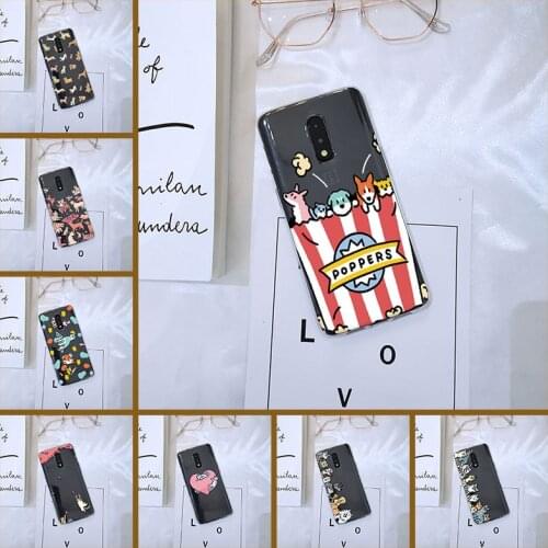 Cute Dog Cat Cases For One Plus 7 7 Pro 6 6T 5 5T 3 3T Case Silicone Back Cover For OnePlus 7 7 Pro 6 6T 5 5T 3 3T Phone Case