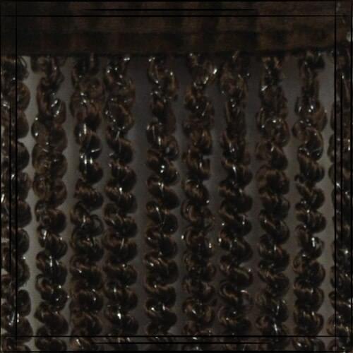 Gülpınar Curtain Brown Silver Lurex Double Curling Rope Curtain
