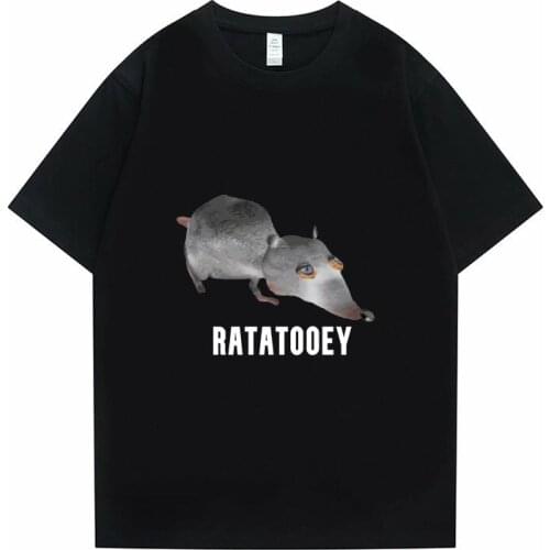 New Harajuku RATATOOEY T Shirts Funny Mouse Print Tshirt Summer Men Women Fashion Creative Tees Short Sleeve Man LooseT-shirt