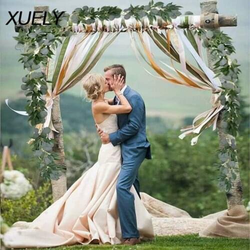 150pcs Leaves Willow Eucalyptus Encrypted Rattan Simulation Plants For Home Decor Wedding Decoration DIY Scene Layout 2M Rattan