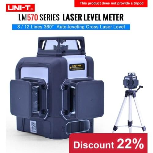 UNI-T Laser Level meter 8 Lines 12 Lines 360 degree Auto-leveling Cross Laser Level meter LM572G LM573G LM573LD