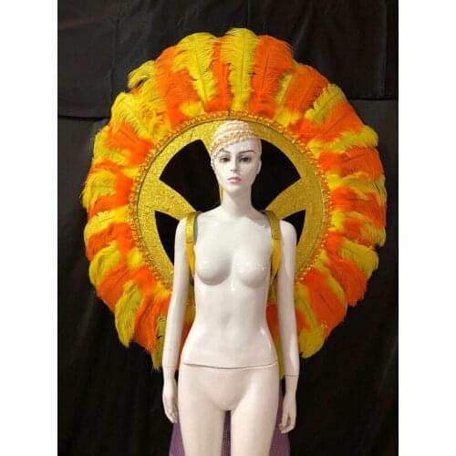 Latin dance Samba accessories Fashion exquisite headdress feathers Delicate dance shows accessories