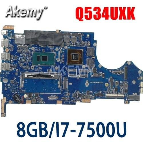 Mainboard For ASUS Q534UXK Q534UX UX560UX UX560UXK Q524UX Q524UXK Laptop motherboard 8G/I7-7500U GTX950M/V2G