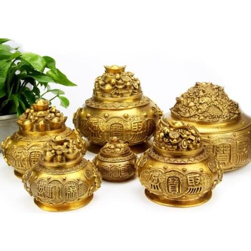 Copper opening gifts ornaments placed ornaments housewarming gifts feng shui money deco