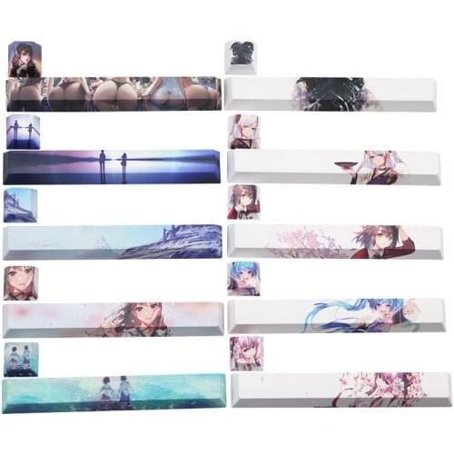 Mechanical Keyboard Key Caps Anime Sublimation KeyCaps Dipping Space Bar 6.25U ESC Keycap