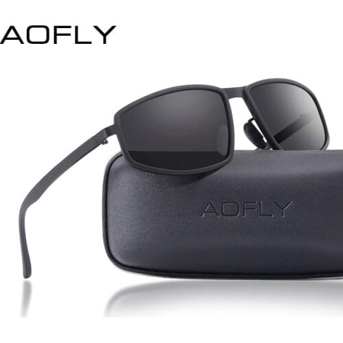 AOFLY BRAND DESIGN Polarized Sunglasses Men Retro Driving Male Sun Glasses Vintage Goggle Rectangle Frame zonnebril dames UV400
