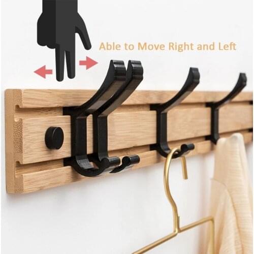 Wall Hanger Key Hooks Wall Mounted Coat Hook Wooden Clothes Bag Holder Robe Towel Hanger Bathroom Accessories Home Decor Hooks