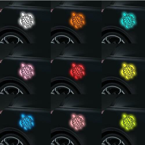 New 16.9x15.4cm Cartoon Tortoise Car Animal Reflective Sticker for Car Styling Body Window Bumper Motorcycle Stickers and Decals
