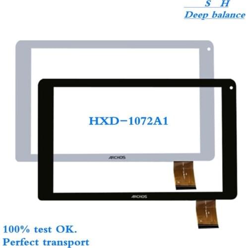New touch screen digitizer For 10.1 -inch Archos 101E Neon HXD-1072 Touch panel Sensor Replacement HXD-1072A1 Black / white LOGO