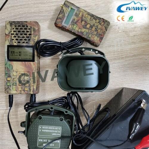 Mixed two songs Hunting Decoy 2pcs 50W Speaker Mp3 Bird Caller Electronic Bird Calls With Remote Controller Timer On Off