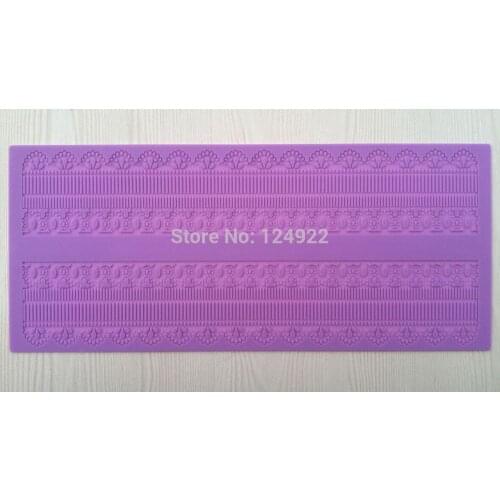 Wholesale 10 Pcs/lot CT404 Rectangle Silicone Baking Mat, Cake Fondant Decorating Tools, Silicone Mat To Create Sugar Laces