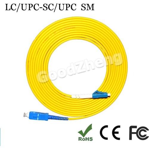 LC to SC fiber optical patch cord jumper cable, SM,Single Mode simplex, 9/125, 3/5/10/15/20/30/50/80/100 Meters