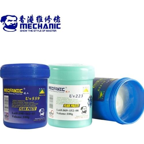 MECHANIC UV223/559 2 in 1 Solder Flux Paste Lead-free No-clean 100g Welding Flux Paste for BGA PCB Soldering Rework Repair Tool