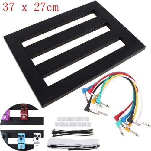37x27cm Guitar Pedal Board Setup Style DIY Guitar Effect Pedalboard with 6pcs 22cm Patch Cable