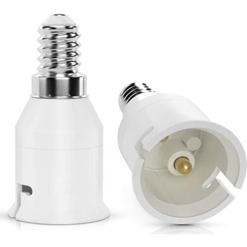 E14 to B22 Converter,Small Screw/SES to Bayonet/BC Converter,0-250V,165Heat Resistant for light socket extender