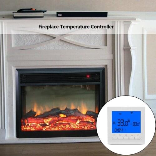HY02B05H Programmable Thermostat Wired Type Water Warming Regulator LCD Display Room Fireplace Temperature Adjusting