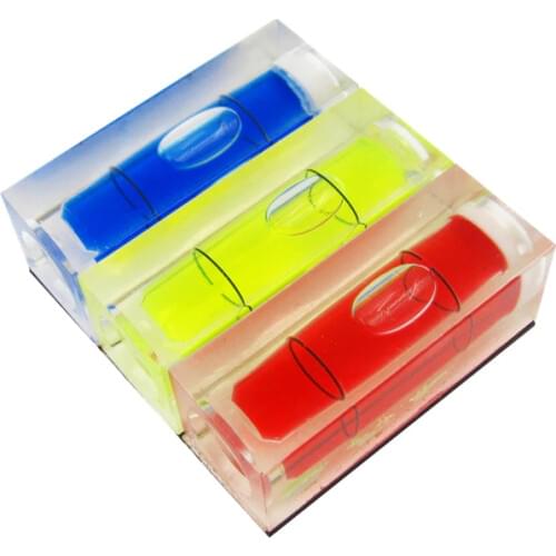QASE 15*15*40mm Square Column Water Level Meter Spirit Level Bubble with Magnetic stripe Colorful 1 Piece