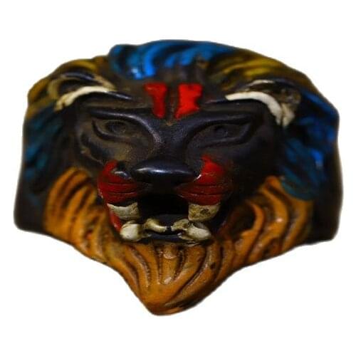 Early collection of Nepalese copper tire pure hand painted ring early collection 7