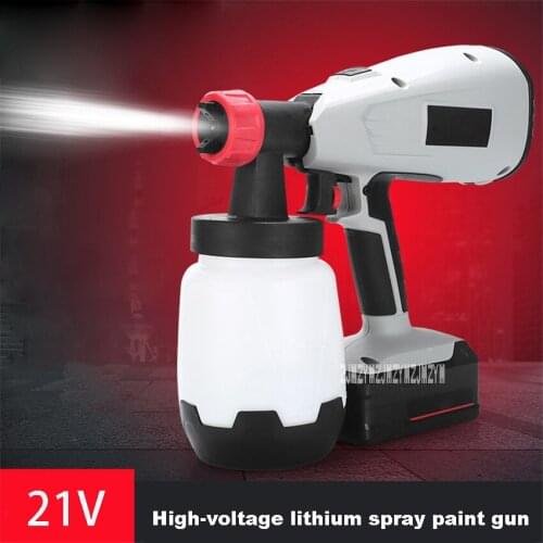 Handheld Electric Spray Gun Rechargeable Lithium Spray Paint Gun Multifunctional High Pressure Spray Gun DC21V 2000mAh 110-220V