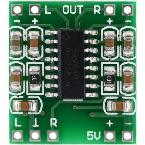 Super Mini Digital Amplifier Board 5V Power Amplifier Board Efficient with Switch Potentiometer USB Supply Power PAM8403